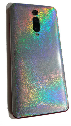 Mica Trasera Diseño Laser Plata Vinil Autoadherible V12