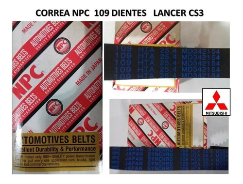 Correa Tiempo Zotye Nomada 1.3 1.6 109d Dientes Redondo 25mm