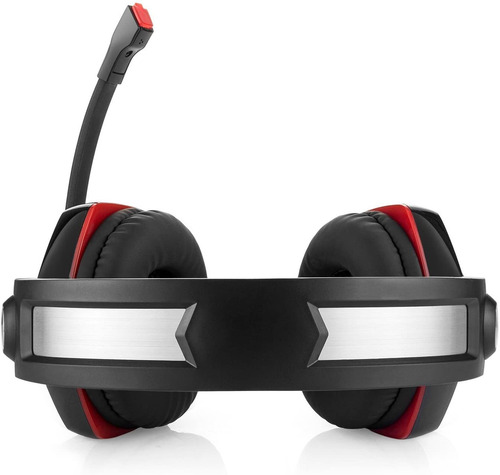 Imagen 5 de 6 de Auriculares Gamer Newvision Nw2000 Pro Negro Y Rojo Luz Led