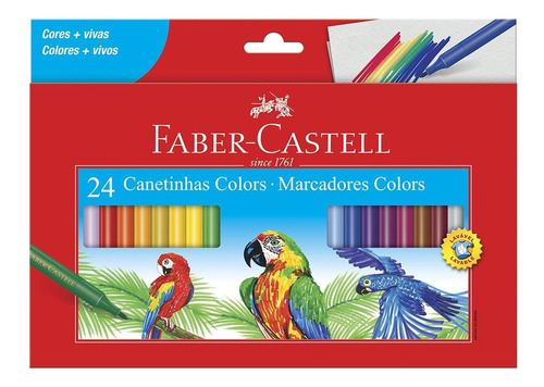 Canetinha Hidrocor Colors 24 Cores Faber-castell Caixa 6