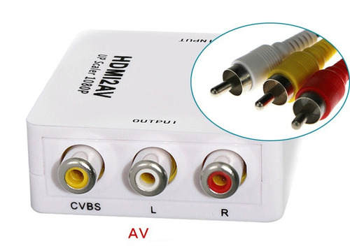 Convertidor De Hdmi A Rca Av Video Hd 1080p Ntsc Pal