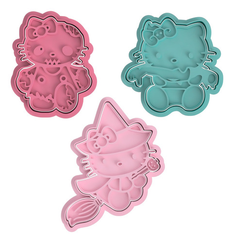 Cortantes Para Galletas Halloween Hello Kitty - Pack 2