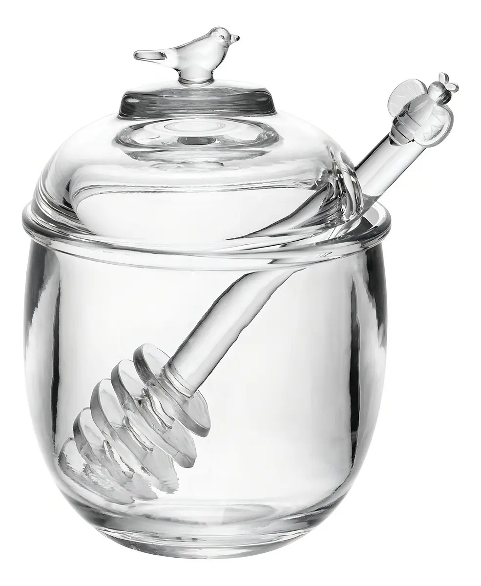 Meleira 150ml De Cristal Com Pegador E Tampa Bird Wolff