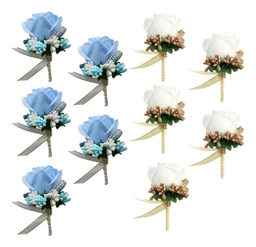 10pcs Wedding Boutonniere Artificial Pe Ramilletes Para