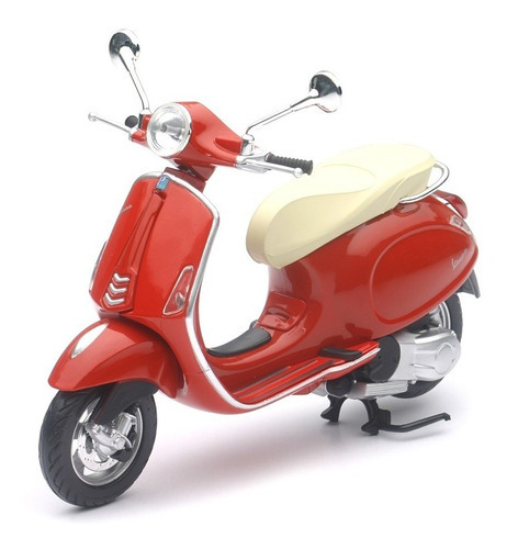 Moto New Ray Vespa Primavera Roja Escala 1:12 Color Rojo