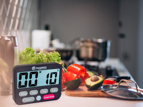 Timer Cronometro Digital E Alarme Visual E Sonoro Incoterm