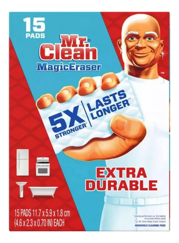 Mr. Clean Magic Eraser Esponjas Limpiadoras 15 Unidades