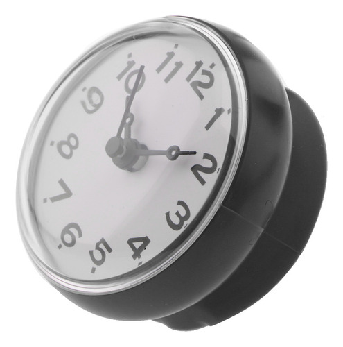 Mini Reloj De Ventosa De Silicona A Prueba De Agua Negro