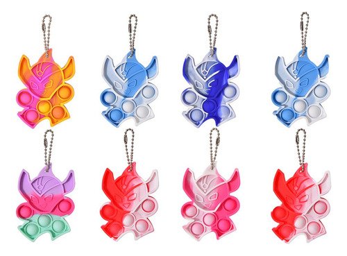 Llaveros Pop It Bubble De 8 Piezas