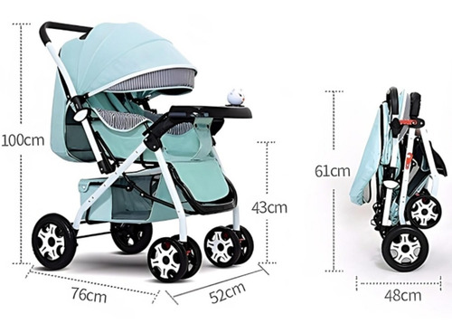 Imagen 5 de 5 de Coche De Bebé Paseo Plegable Con Bandeja
