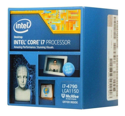Processador gamer Intel Core i7-4790 CM8064601560113 de 4 núcleos e 4GHz de frequência com gráfica integrada