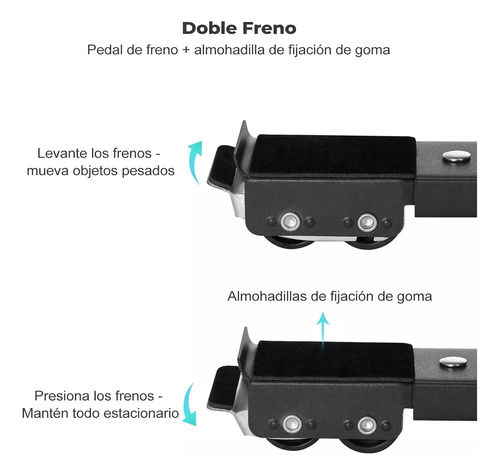 Soporte Ajustable Base Ruedas Estufa Lavadora Refrigerador Negro
