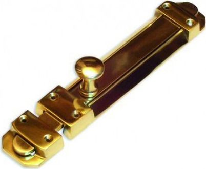 Pasador De Bronce Robusto 100mm Puertas Muebles Ab Brass