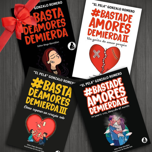 Pack Basta De Amores De Mierda ( 4 Libros ) - Pela G. Rome 