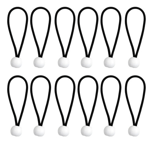 12 Piezas De Servicio Pesado Bungee Ball Cord Tarp Tent Tie