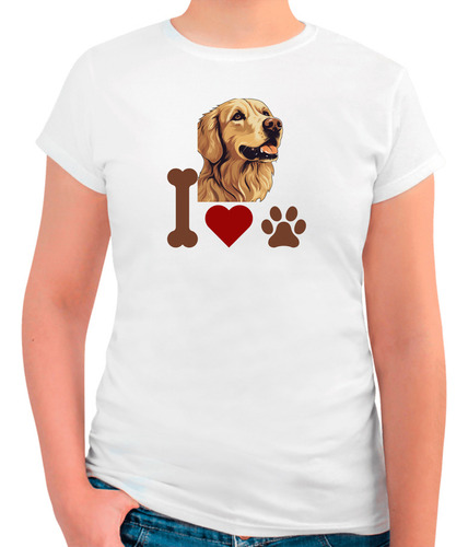 Playera | Blusa De Mujer Diseño Perro Retriever Love My Dog