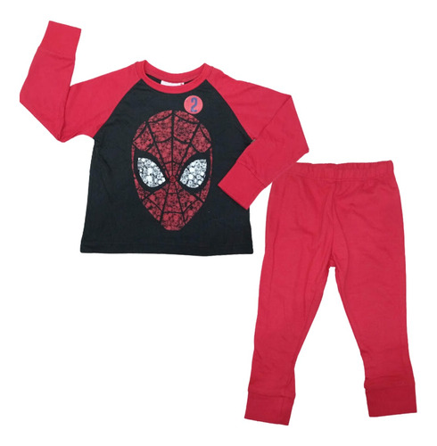 Pijama Spiderman Negro Niño Hombre Araña Marvel Original