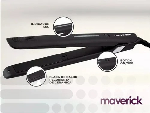 Imagen 1 de 3 de Planchita De Pelo Profesional Maverick 30w Ceramica