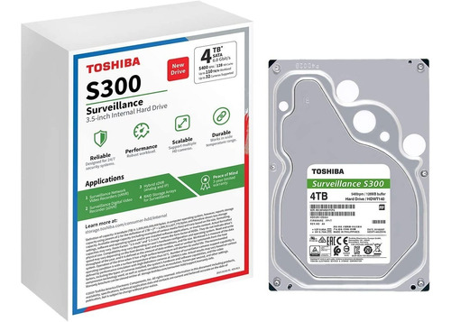 Disco Duro Toshiba S300 4tb 3.5  5400rpm Sata 6gbs 128mb Box