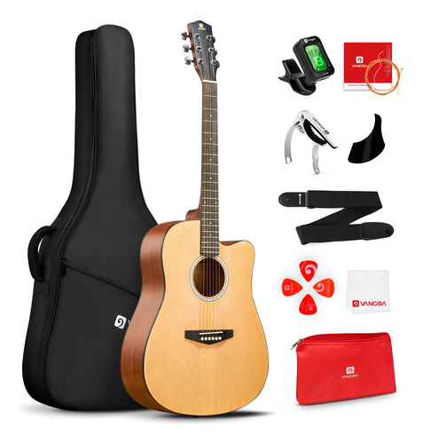 Vangoa Kit Guitarra Acustica Para Principiante Adulto Tamaño