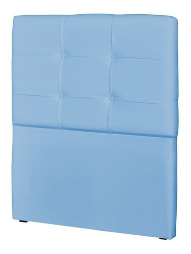  Cabeceira de cama box JS Móveis London 1 corpo 90cm x 106cm Couro sintético azul-bebê