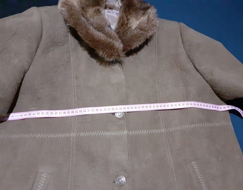 Saco Abrigo, Mujer Xl Con Cuello De Peluche