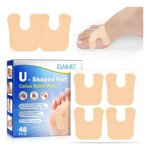 2×almohadillas Para Callos En Forma U, Suaves Y Transpirable