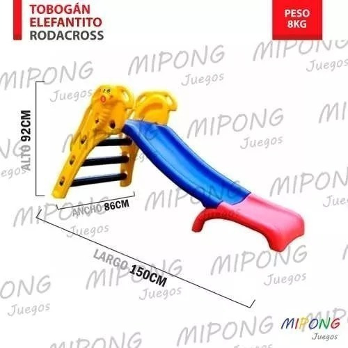 Toboganes Infantiles Tobo Elefantito Rodacross Plástico Vh C