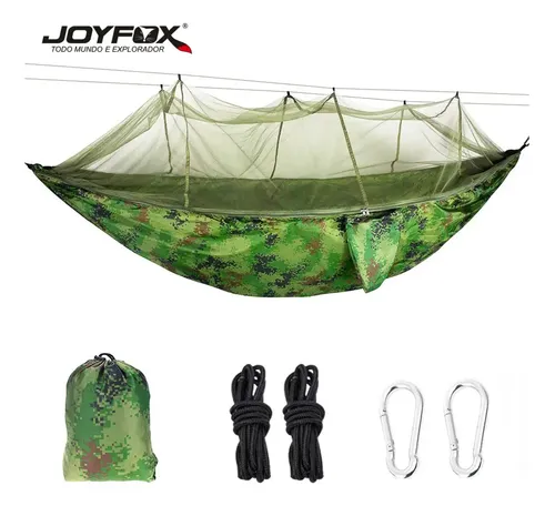 Rede de Dormir Joyfox com Mosquiteiro Camuflada para Camping 260c...