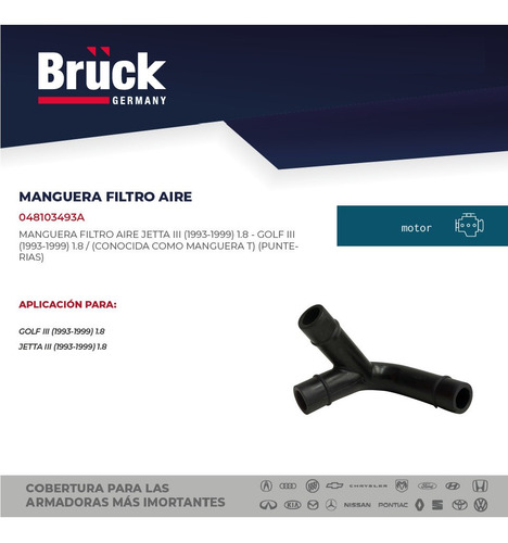 Manguera Filtro Punterias Jetta 1996 1.8 8v 048103493a