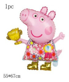 Globo Metalizado De Peppa Pig Con Botas. Size: 67*53. 4$ 