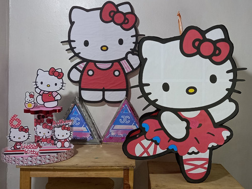 Piñatas Cotillones Topper Letras 3d Chupetera Hello Kitty 