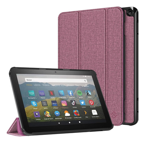 Fintie Funda P/ Tablet Kindle Fire Hd 8 Y Hd 8 Plus Ciruela