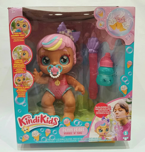 Muñeca Kindikids Electrónica ,emite Sonidos Y Crea Burbujas.