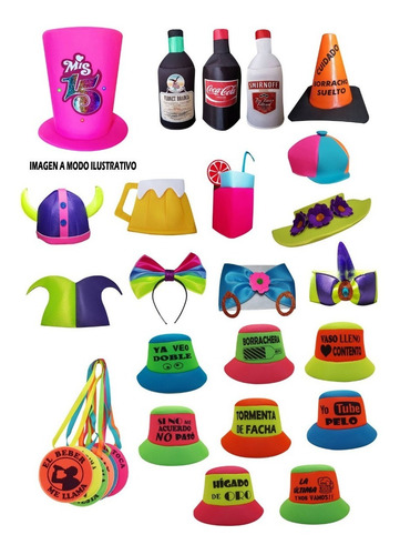 Cotillón, Cotillon Carioca, Gorros Cotillón 15 Años X40 Unid