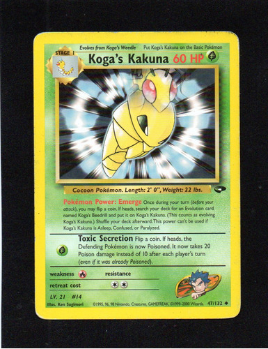 Carta Pokemon Tcg, Koga S Kakuma, 47/132, Mira!!!