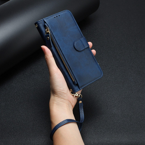 Funda De Piel Con Cierre De Primera Calidad Para Motorola E40, A Prueba De Golpes, Protección De 360°, Cartera, Bloqueo Rfid, Soporte