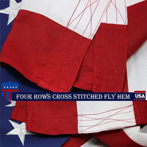 G128 - Bandera De Estados Unidos Con Estrellas Bordadas Y Ra