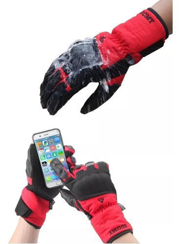 Guantes Moto Pantalla Táctil Impermeables Protección Nudillo