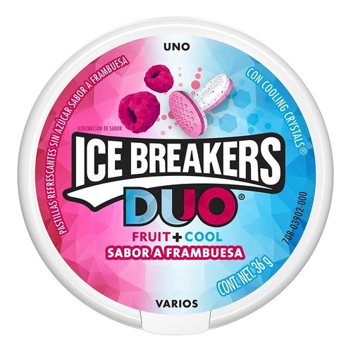 Ice Breaker Duo Frambuesa S/azucar 36gr Hersheys