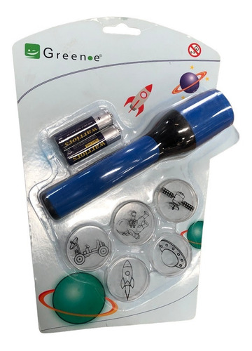 Linterna Proyector Infantil Halloween 5 Figuras Green E Luz Blanco