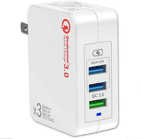 Cargador De Pared Usb Quick Charge 3.0 (3a Máx.) Con Puertos