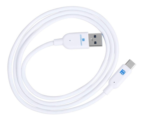 Cabo USB 2.0 tipo C premium para carregamento e dados - 3A Lexingham White Color