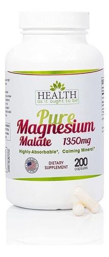 Malato De Magnesio  1350m Healt - - Unidad a $1555