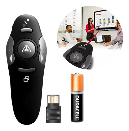 Apresentador De Slides Pointer Lpt8 Power Point Apontador La Preto