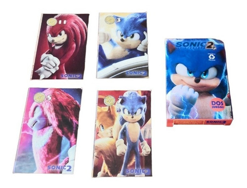 Sonic Cartas Infantiles X10 Mazos Naipes P/ Souvenir