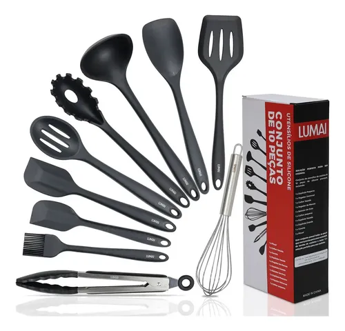 Lumai Kit de Utensilios de Cozinha de Silicone Maciço Miami Premi...