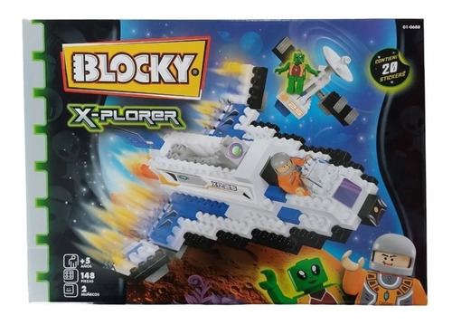 Blocky X-plorer 148 Piezas Transbordador Espacial Nave Muñec