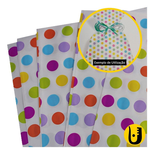 Imagem 4 de 4 de Kit 100 Sacos Para Cestas 45x59 + 50 Sacos Presente 35x59
