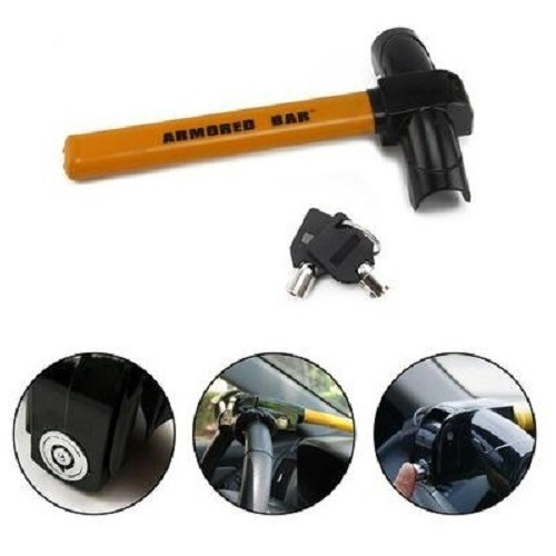 Traba Volantes Anti Robo Seguirdad Auto Tipo T Con 2 Llave